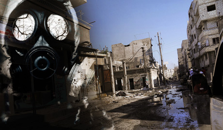 сирия химическое оружие противогаз 2012 август коллаж